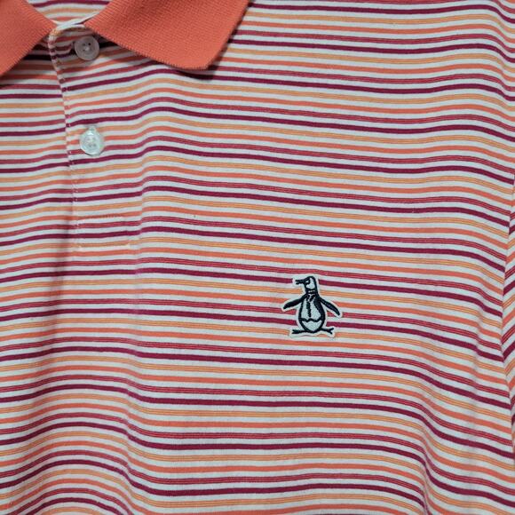 Original Penguin Striped Polo Shirt Men XL Short Sleeve Preppy Academia Pullover - Picture 2 of 8